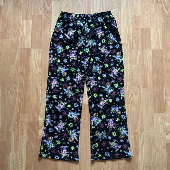 Happy Bunny Jim Benson fleece pj bottoms - Picture 2 of 8
